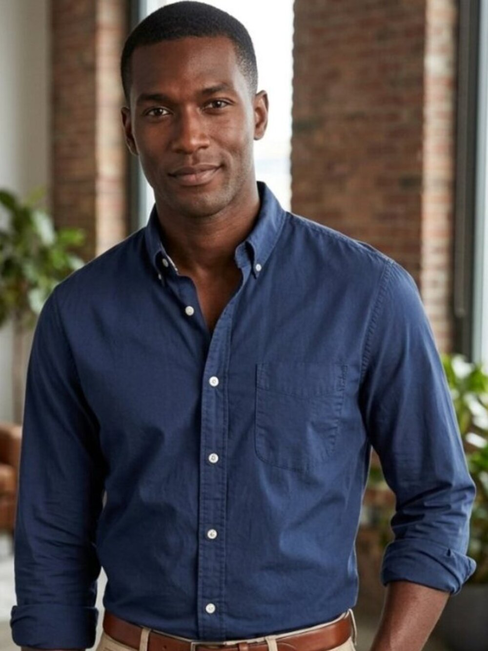 American Eagle Men's Seriously Soft Classic Fit Button Down Shirt